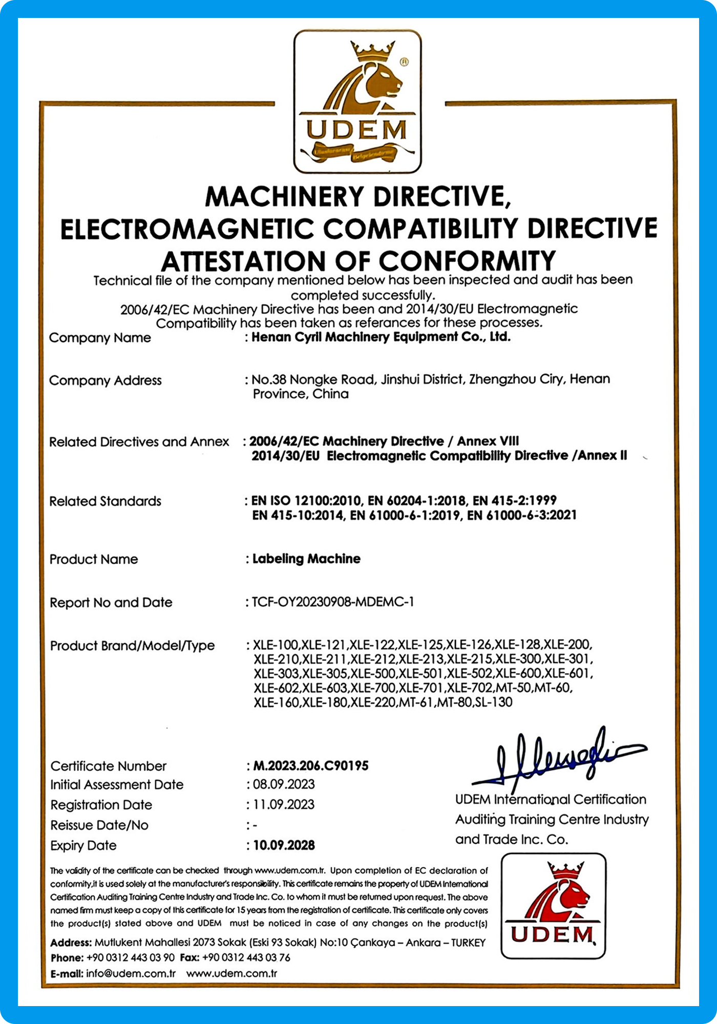 Certificate