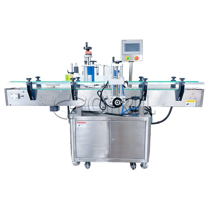Fully automatic round bottle positioning and labeling machine
