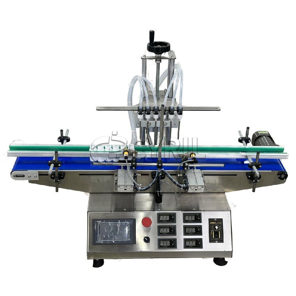 Desktop six-head electromagnetic pump filling machine