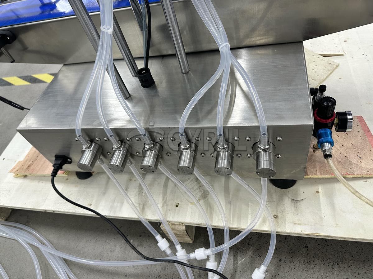 Desktop six-head electromagnetic pump filling machine