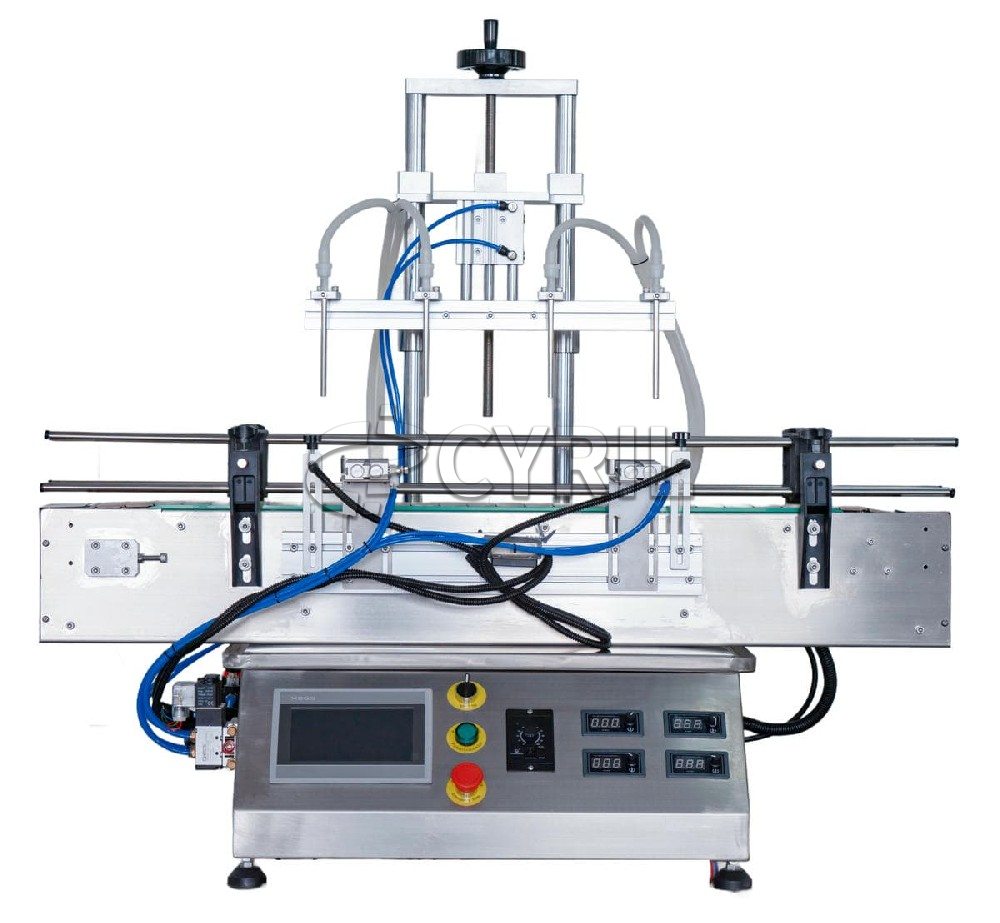 Desktop four-head magnetic pump liquid filling machine