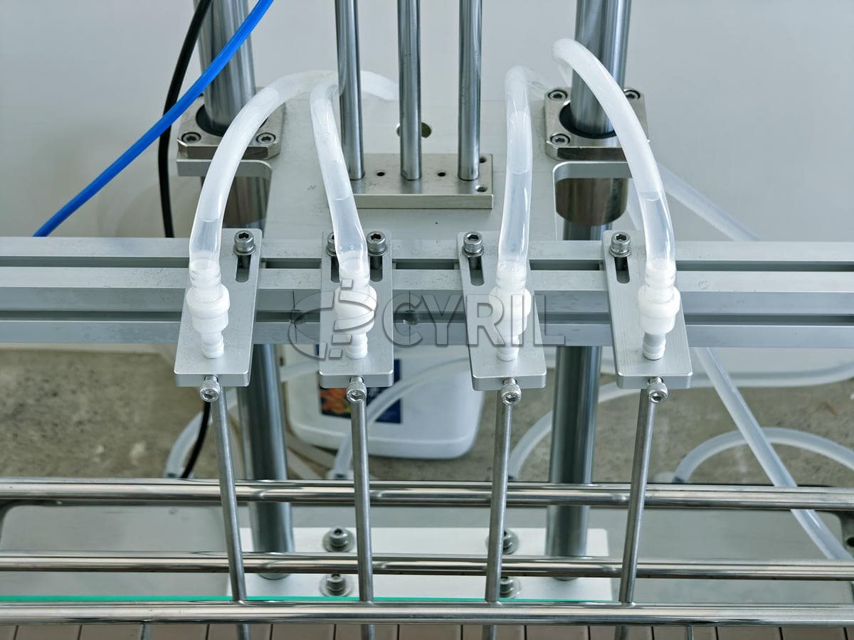Desktop four-head magnetic pump liquid filling machine