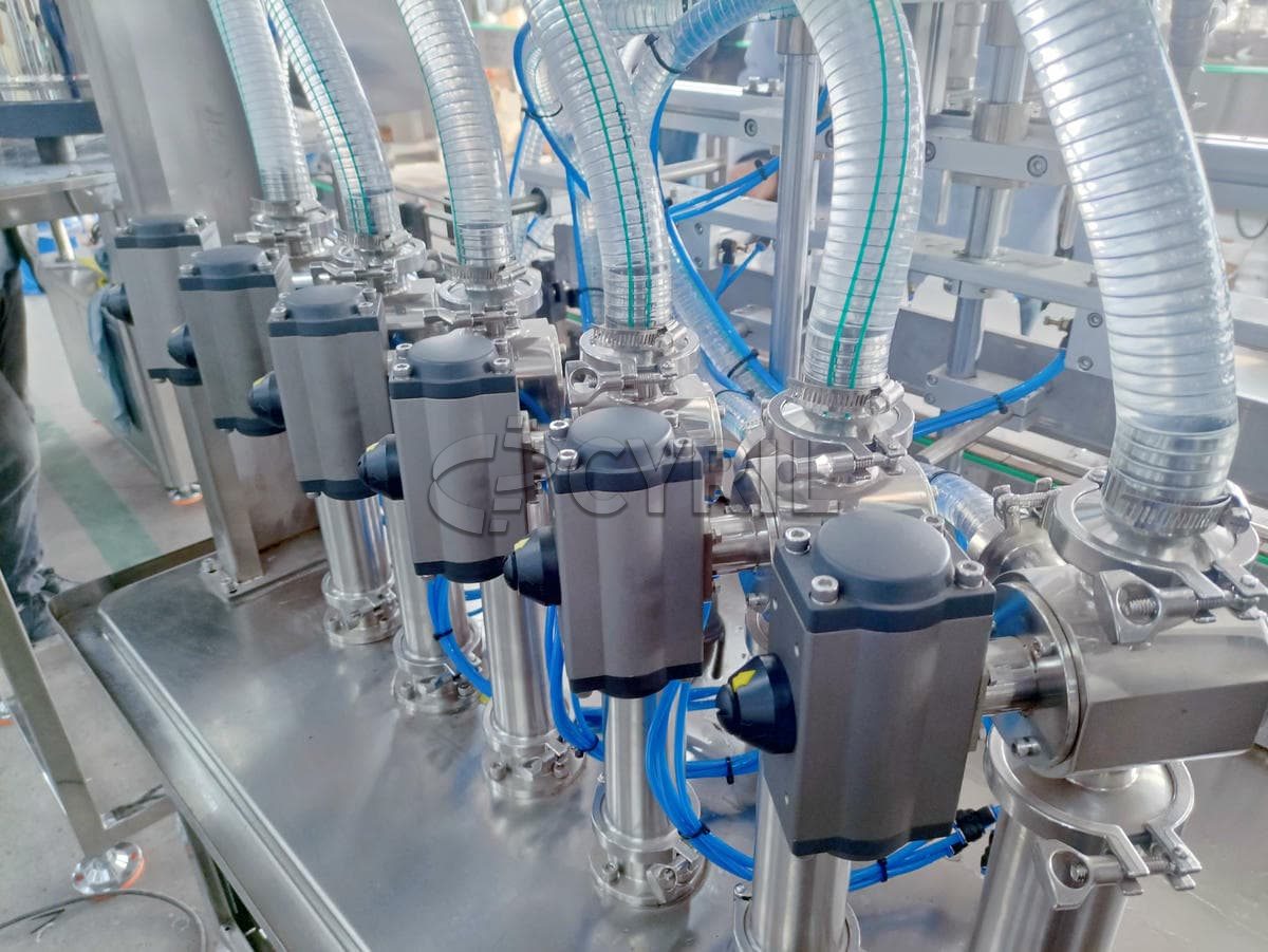 Fully automatic six-head paste filling machine