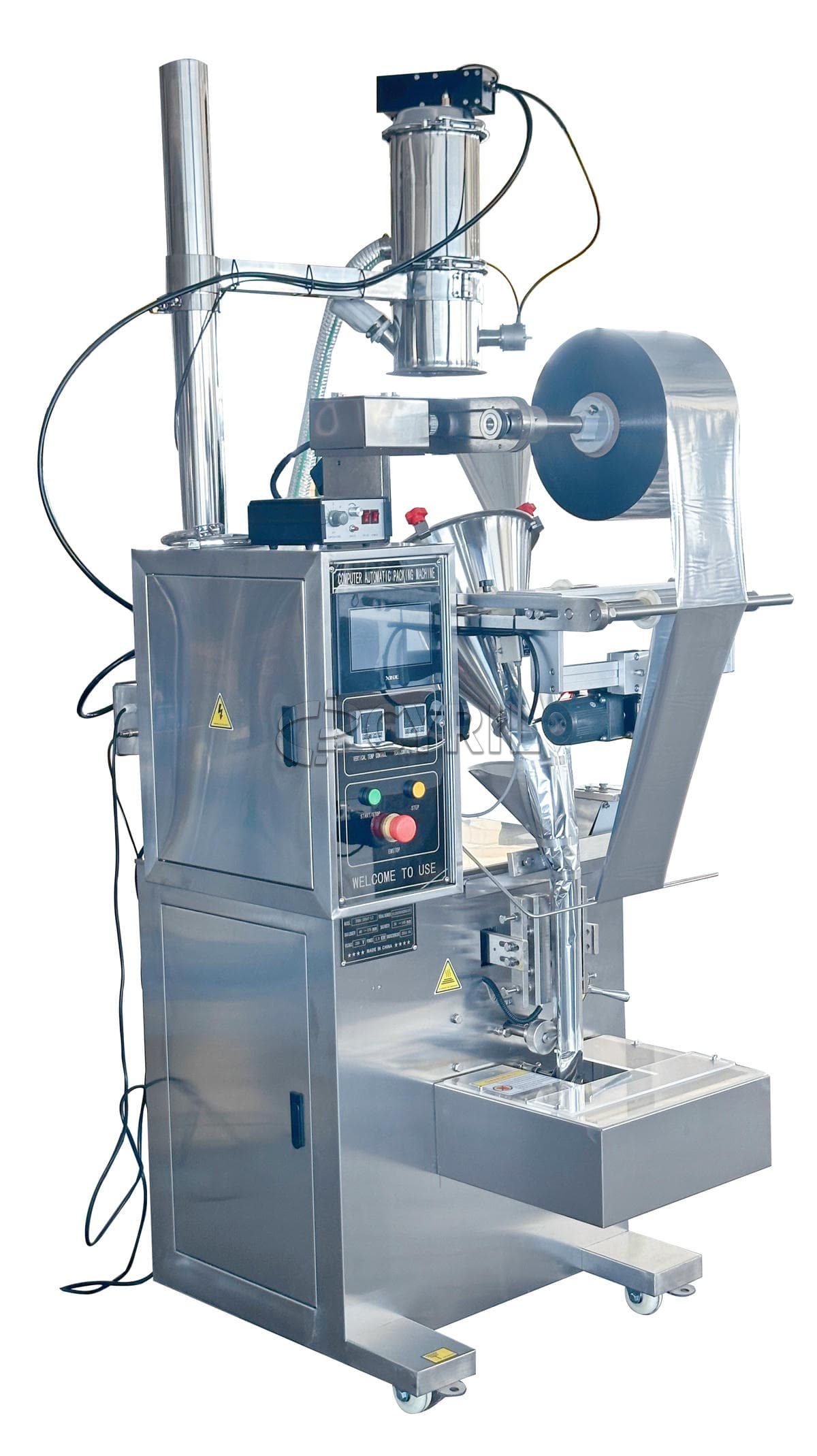 Powder packaging machine + reflective film