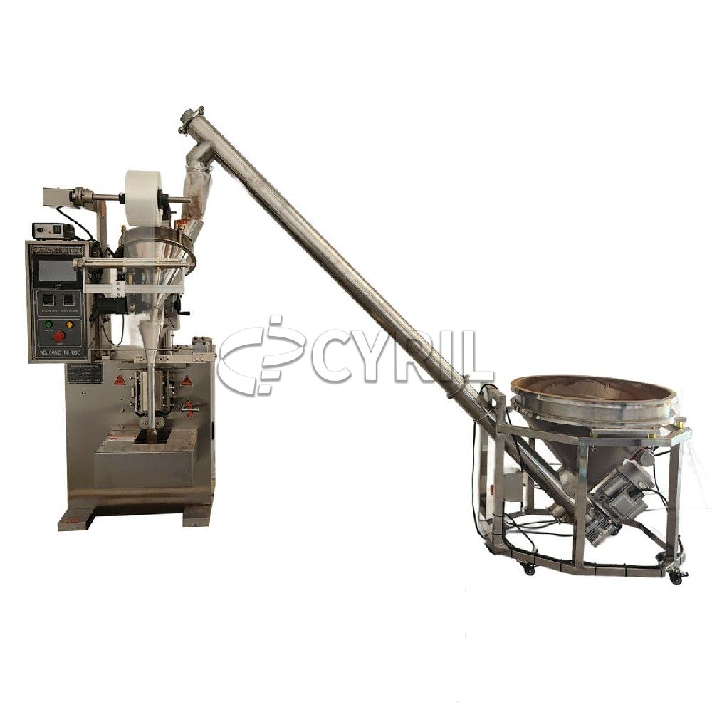 Incline push powder filling machine + round bucket lifting