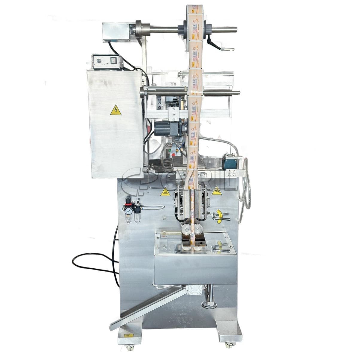 Liquid packaging machine-back seal-rounded corners and special shapes