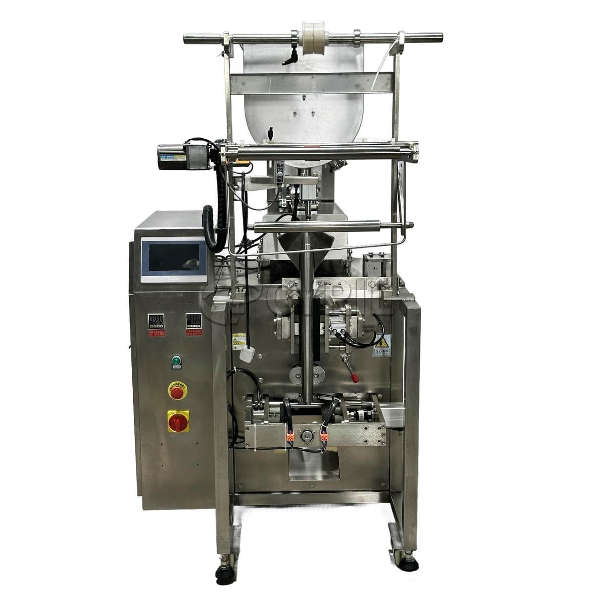 Liquid packaging machine + mixing + three-side sealing