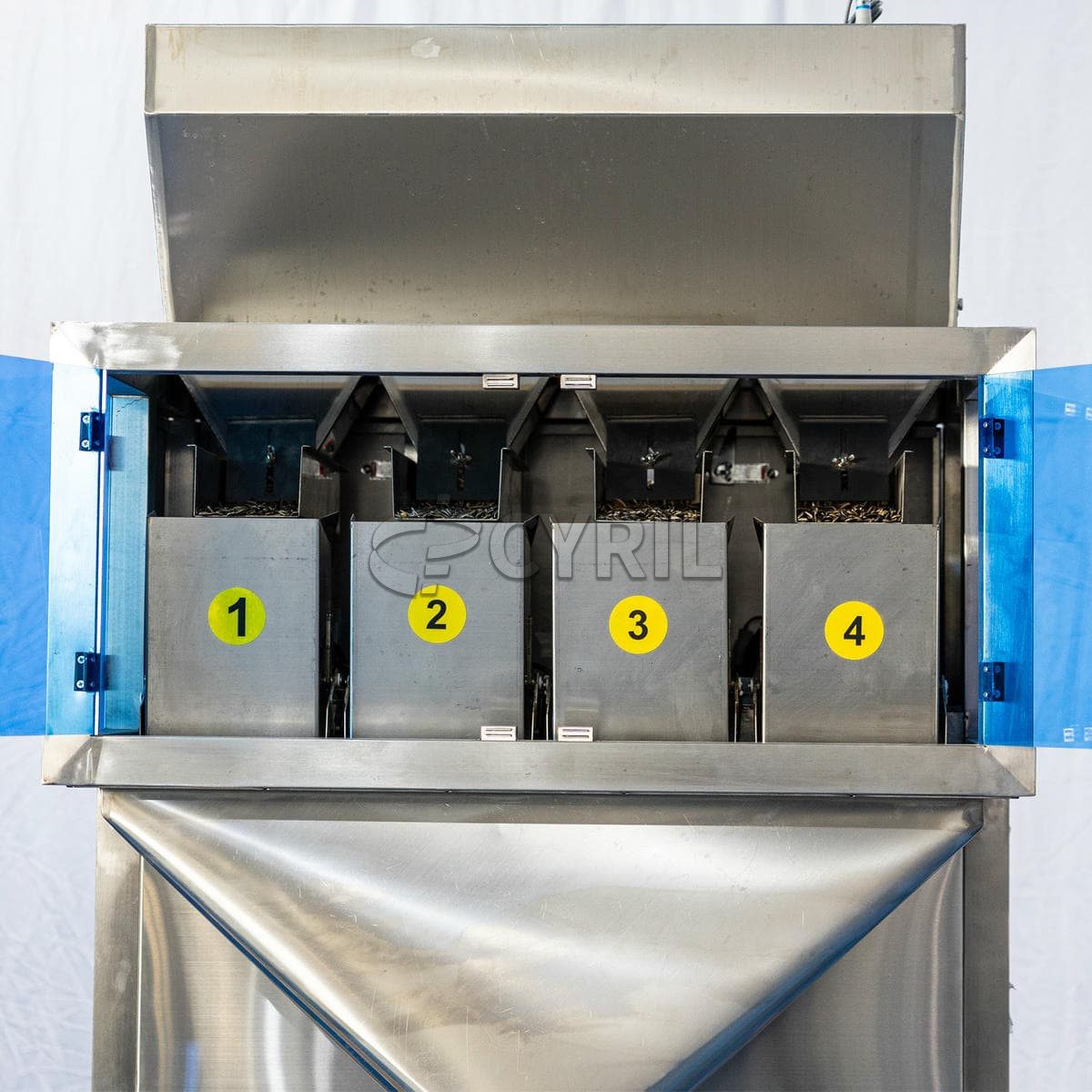 Four head weighing filling machine