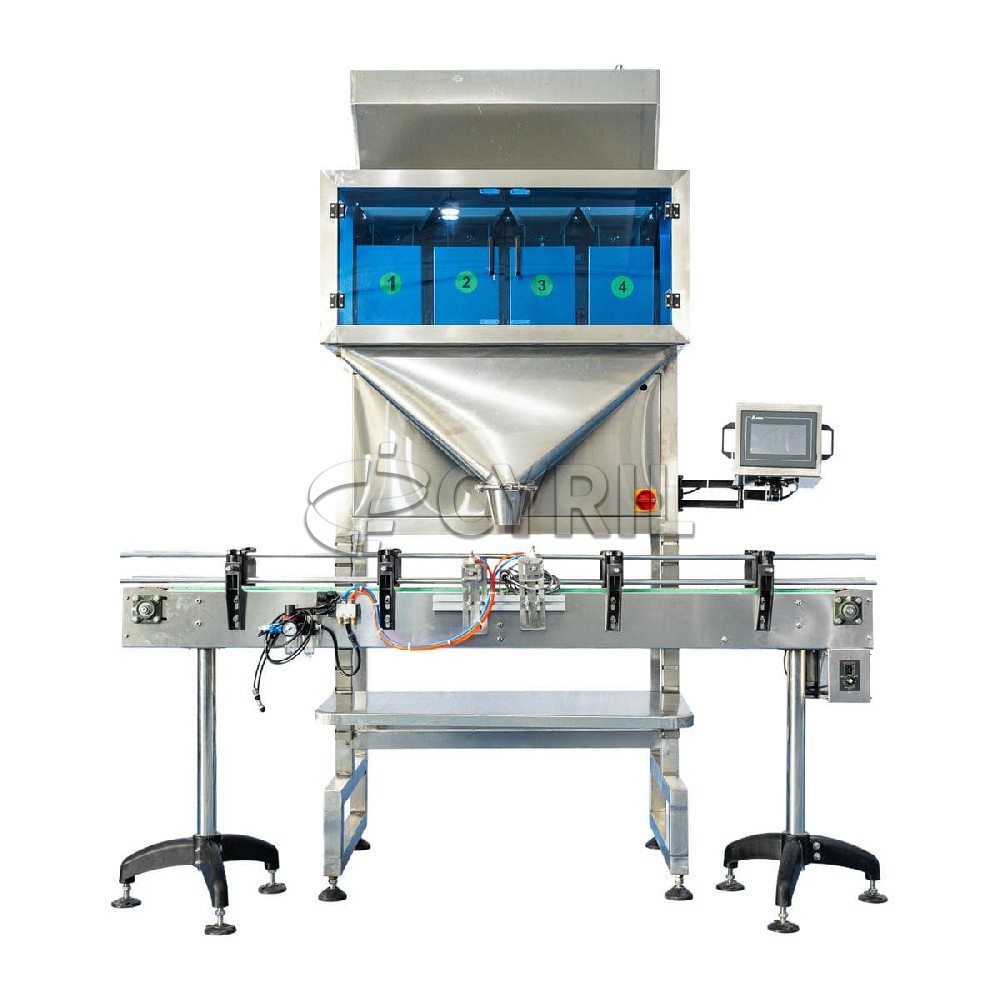Four head weighing filling machine