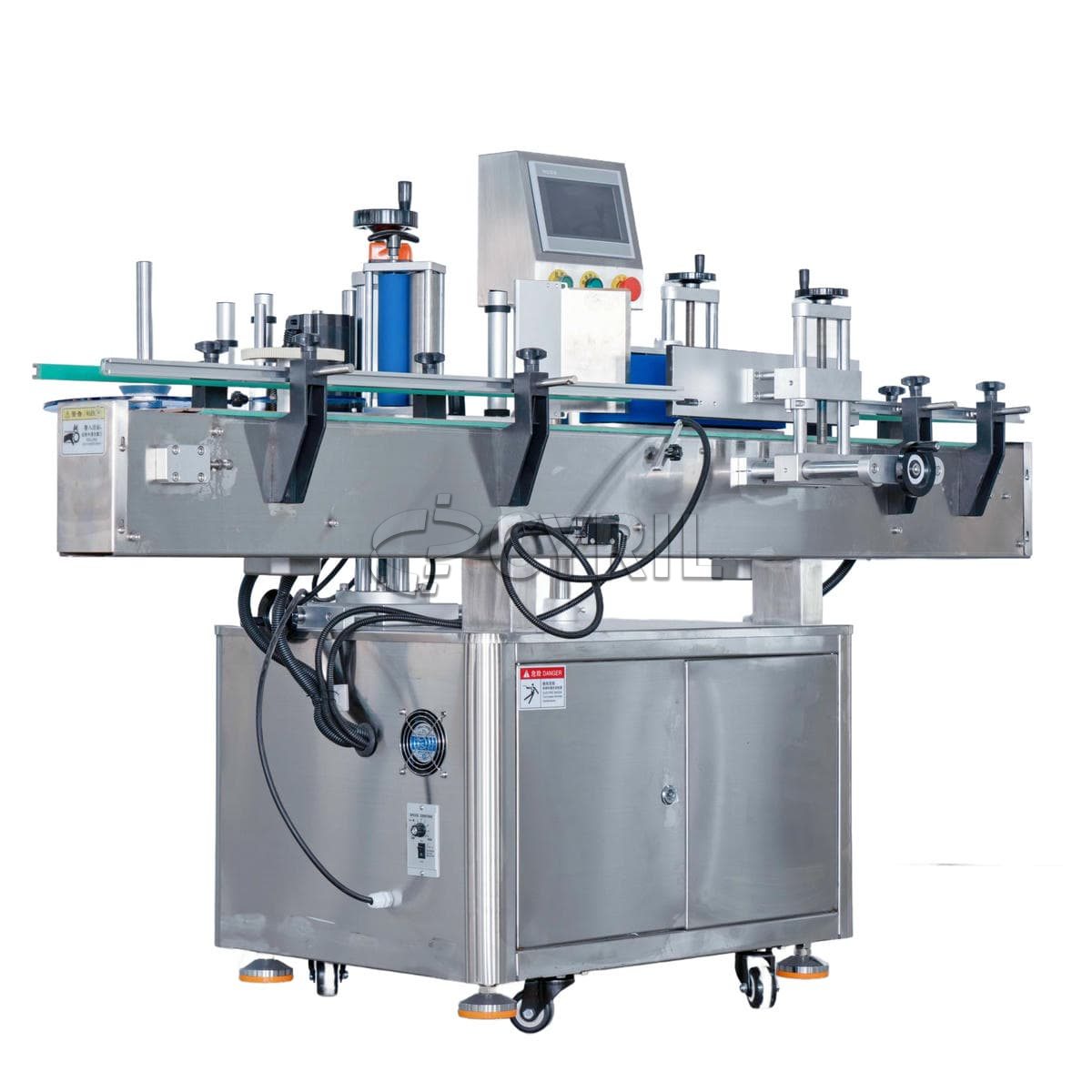 Fully automatic round bottle rolling labeling machine