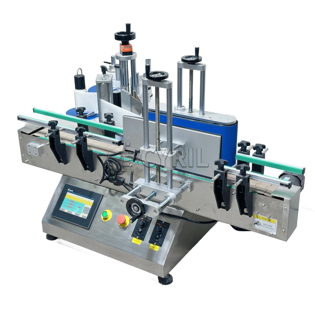 Standard desktop round bottle rolling labeling machine