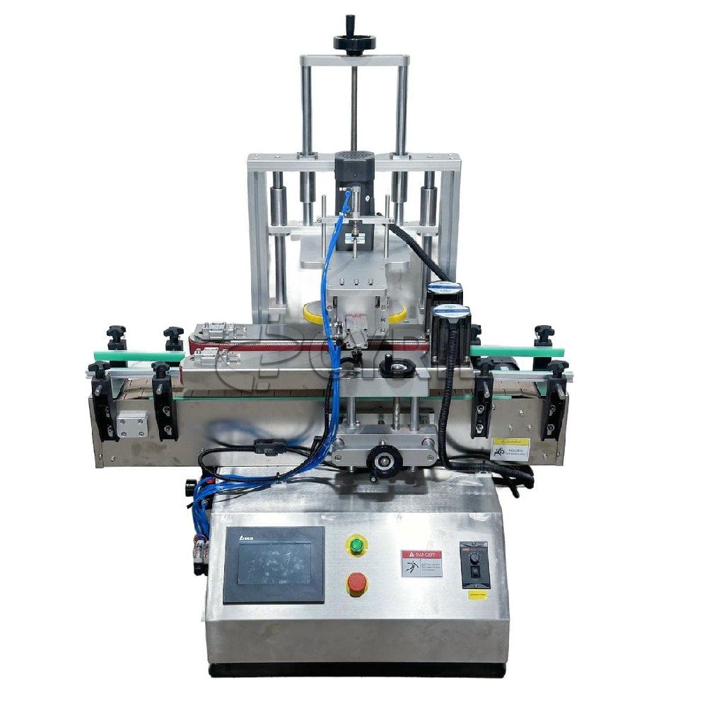 Desktop fully automatic three-wheel capping machine