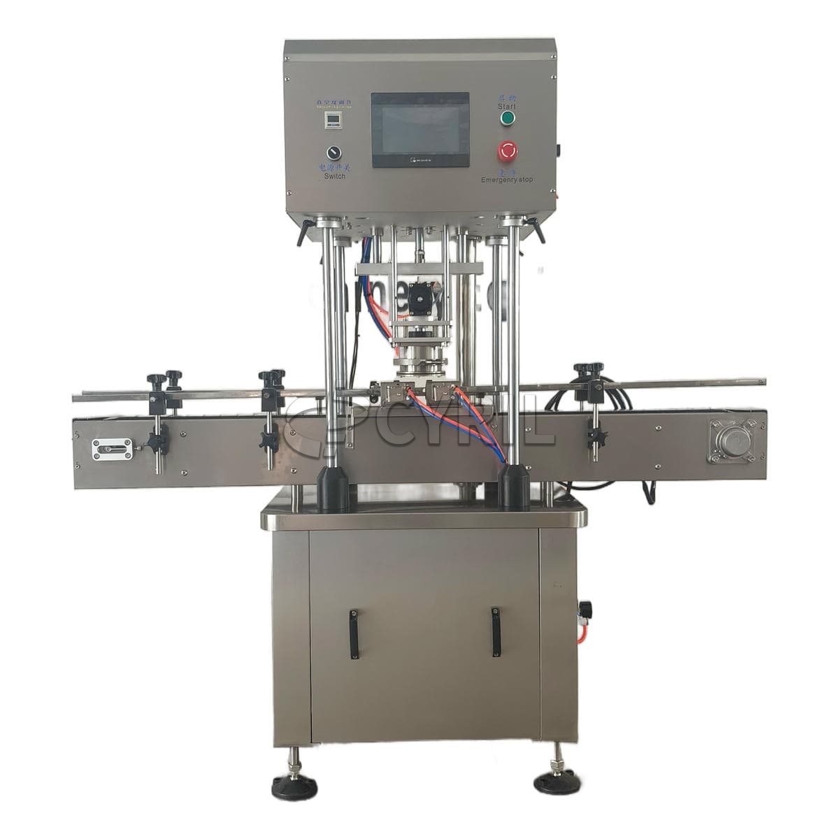 Fully automatic single-head vacuum capping machine