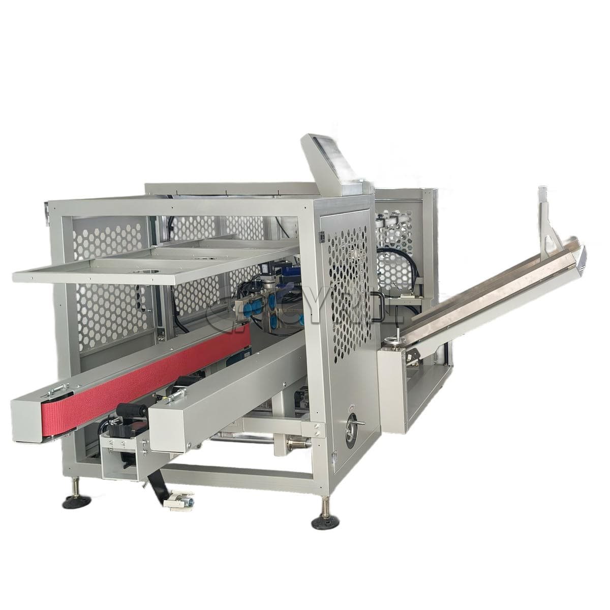 Unpacking and sealing machine