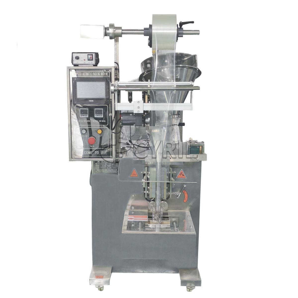 Incline push back seal transparent bag powder packaging machine