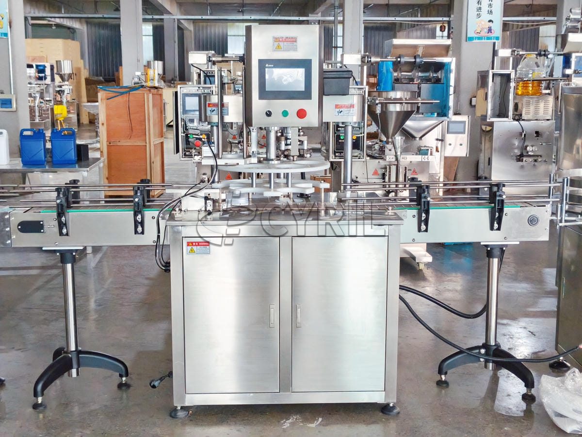 Aluminum cap sealing machine