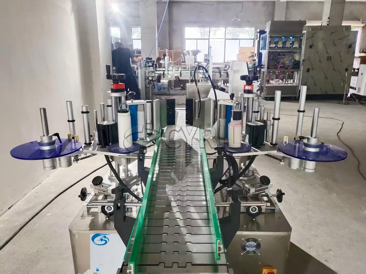 Stainless steel chain plate double-sided labeling machine