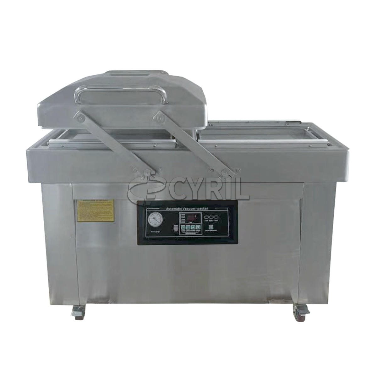 Double chamber vacuum packaging machine