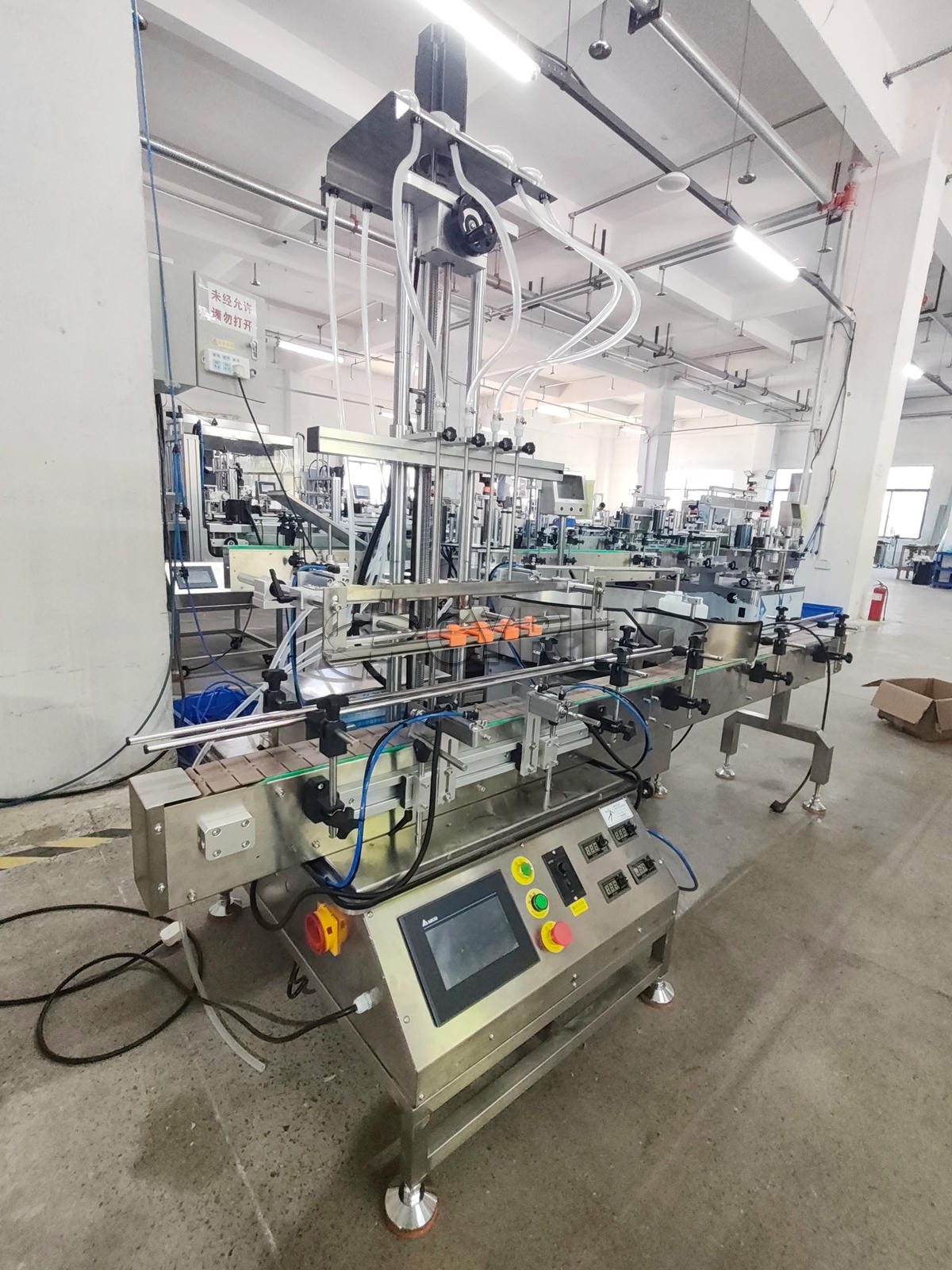 Desktop four-head magnetic pump filling machine