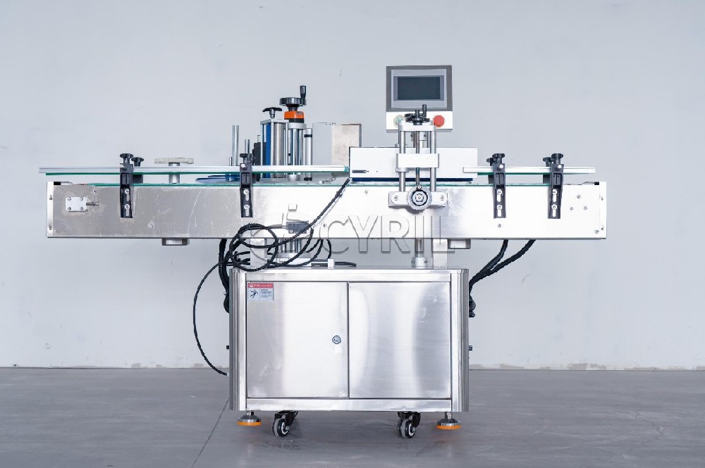 Which industries use round bottle labeling machines in their production processes?